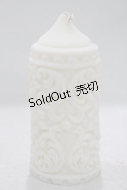 画像2: THE BLACKENED TEETH / Mildred Gothic Pillar Candle  WHT H-25-03-30-1042-PU-ZA-KB-ZH