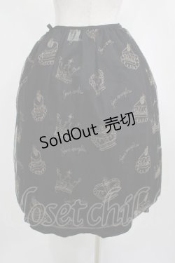 画像3: Jane Marple / 王冠ケーキ刺繍チュールスカート  黒 H-25-03-30-1004-JM-SK-KB-ZH