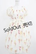 Jane Marple / Gelee de Fruitsのスモックワンピース  アイボリー H-25-03-30-1005-JM-OP-KB-ZH