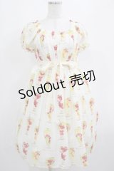 Jane Marple / Gelee de Fruitsのスモックワンピース  アイボリー H-25-03-30-1005-JM-OP-KB-ZH