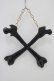 画像1: THE BLACKENED TEETH / Crossbones Wall Hanging   H-25-03-30-1060-PU-ZA-KB-ZH (1)