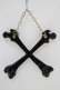 画像2: THE BLACKENED TEETH / Crossbones Wall Hanging   H-25-03-30-1060-PU-ZA-KB-ZH (2)