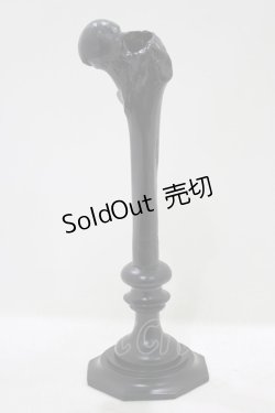 画像1: THE BLACKENED TEETH / Femur Bone Candlestick Holder Condyle   H-25-03-30-1061-PU-ZA-KB-ZH