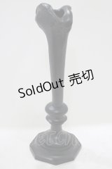 THE BLACKENED TEETH / Femur Bone Candlestick Holder Condyle   H-25-03-30-1062-PU-ZA-KB-ZH