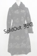 Jane Marple / 王冠ケーキ刺繍コート  黒 H-25-03-30-1007-JM-CO-KB-ZH