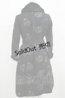 画像3: Jane Marple / 王冠ケーキ刺繍コート  黒 H-25-03-30-1007-JM-CO-KB-ZH