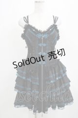 Ozz oneste / チャイナボタンビスチェワンピース  黒 H-25-03-30-1009-OO-OP-KB-ZH