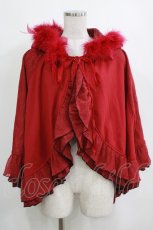 画像1: Qutie Frash / マラボーポンチョ  赤 H-25-03-30-1010-QU-CO-KB-ZT222 (1)