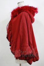 画像2: Qutie Frash / マラボーポンチョ  赤 H-25-03-30-1010-QU-CO-KB-ZT222 (2)