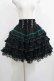 画像1: Ozz oneste / 薔薇刺繍レースフリルスカート  黒×緑 H-25-03-30-1012-OO-SK-KB-ZH (1)