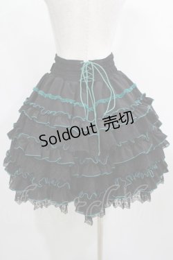 画像3: Ozz oneste / 薔薇刺繍レースフリルスカート  黒×緑 H-25-03-30-1012-OO-SK-KB-ZH