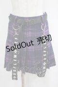 REFLEM / Dリングサス付きプリーツスカートパンツ  紫 H-25-03-30-1016-PU-PA-KB-ZH