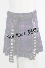REFLEM / Dリングサス付きプリーツスカートパンツ  紫 H-25-03-30-1016-PU-PA-KB-ZH