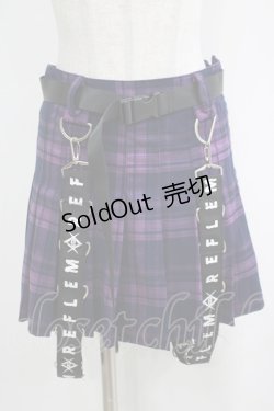 画像1: REFLEM / Dリングサス付きプリーツスカートパンツ  紫 H-25-03-30-1016-PU-PA-KB-ZH