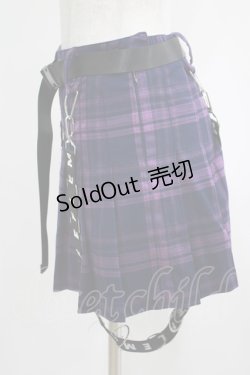 画像2: REFLEM / Dリングサス付きプリーツスカートパンツ  紫 H-25-03-30-1016-PU-PA-KB-ZH