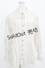 Jane Marple / ストライプベルトブラウス  アイボリー H-25-03-30-1024-JM-BL-KB-ZH