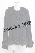 Jane Marple / ローズレースフリルブラウス  黒 H-25-03-30-1025-JM-BL-KB-ZH