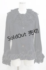 Jane Marple / ローズレースフリルブラウス  黒 H-25-03-30-1025-JM-BL-KB-ZH