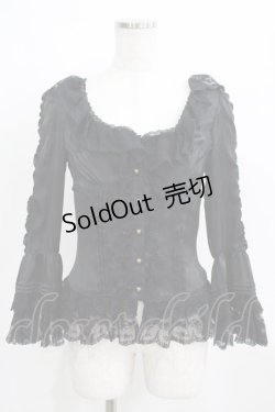 画像1: Juliette et Justine / Princesse de fleur blouse〜プランセス　ドゥ　フルール〜 Free ブラック H-25-03-30-055-CL-BL-NS-ZH