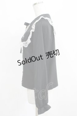 画像2: MA*RS / クロス刺繍襟ブラウス Free ブラック H-25-03-30-056-EL-BL-NS-ZH