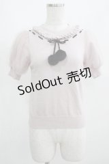 pium / ファーリボンアームウォーマー付きニット Free ピンク H-25-03-30-059-LO-TO-NS-ZH