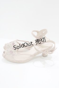 画像2: an another angelus / ローズ刺繍メッシュサンダル L ベージュ H-25-03-30-080-CA-SH-NS-ZH