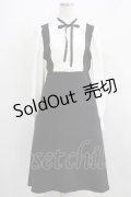 EATME / ハイネックブラウスレイヤードワンピース M ブラック H-25-03-30-011-LO-OP-NS-ZH