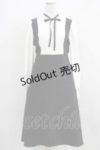 EATME / ハイネックブラウスレイヤードワンピース M ブラック H-25-03-30-011-LO-OP-NS-ZH