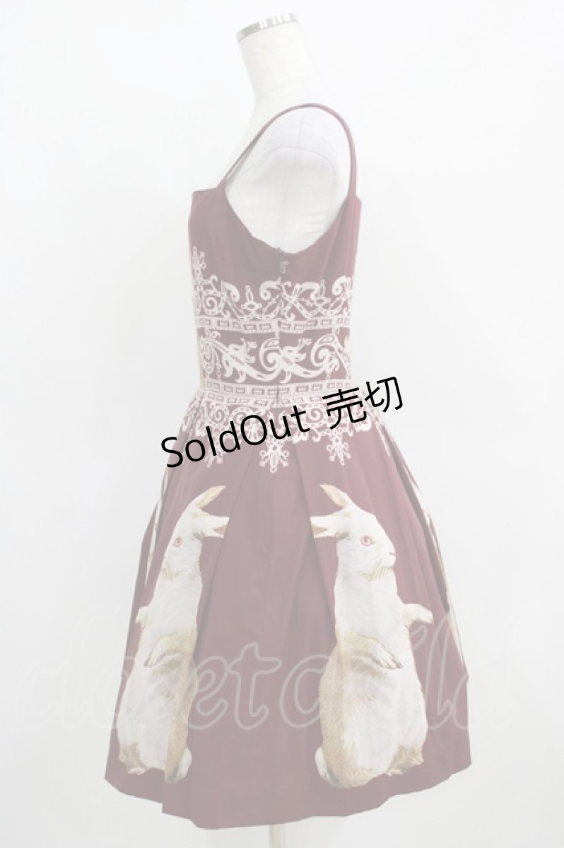 画像2: Juliette et Justine / Robe de chemin des lapins〜ローズ　デュ　シュマン　デ　ラピン〜 サイズ2 ボルドー H-25-03-30-013-CL-OP-NS-ZH (2)