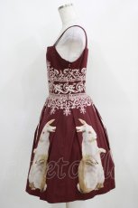 画像2: Juliette et Justine / Robe de chemin des lapins〜ローズ　デュ　シュマン　デ　ラピン〜 サイズ2 ボルドー H-25-03-30-013-CL-OP-NS-ZH (2)
