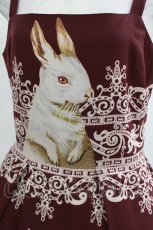 画像4: Juliette et Justine / Robe de chemin des lapins〜ローズ　デュ　シュマン　デ　ラピン〜 サイズ2 ボルドー H-25-03-30-013-CL-OP-NS-ZH (4)