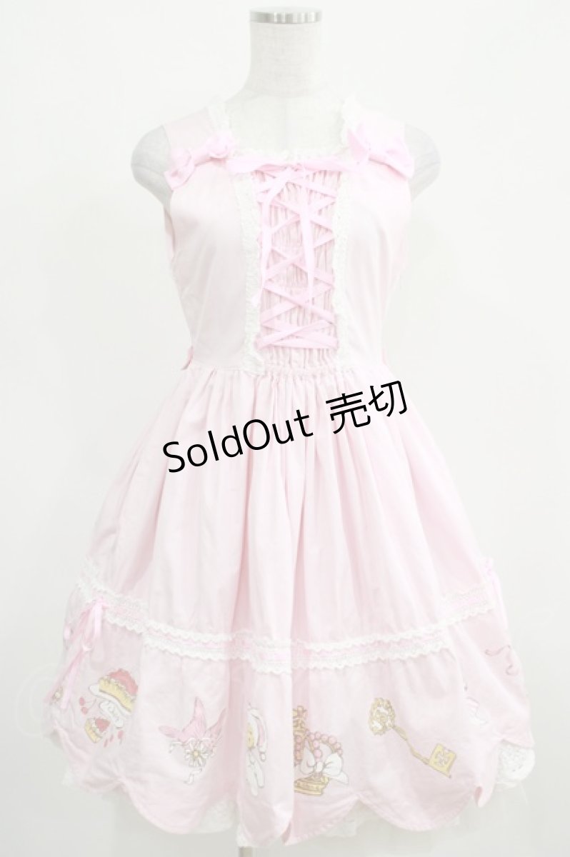 画像1: BABY,THE STARS SHINE BRIGHT / 7つの鍵プリントジャンパースカート Free ピンク H-25-03-30-002-BA-OP-NS-ZH (1)