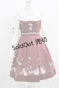 Amavel / お月見うさぎの和風セーラーワンピース Free ボルドー H-25-03-30-023-CA-OP-NS-ZH