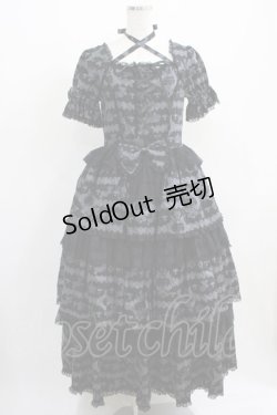 画像1: metamorphose / スワンボーダーロングワンピース Free ブラック H-25-03-30-003-ME-OP-NS-ZH