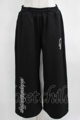 NieR Clothing / 刺繍ワイドパンツ  黒 H-25-03-31-026-PU-PA-KB-ZH