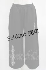 NieR Clothing / 刺繍ワイドパンツ  黒 H-25-03-31-026-PU-PA-KB-ZH