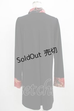 画像3: Despair / 和柄切り替えトラペラーズワンピース  黒（紅葉と梅） H-25-03-31-035-GO-OP-KB-ZH