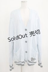 NieR Clothing / Vネックカーディガン  ライトブルー H-25-03-31-036-PU-TO-KB-ZH