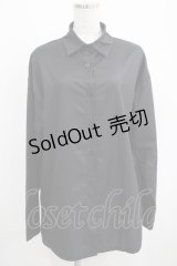 NieR Clothing / バックプリントシャツ  黒 H-25-03-31-037-PU-BL-KB-ZH