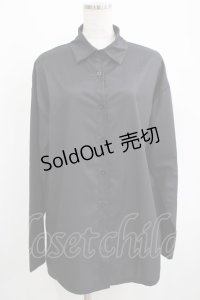 NieR Clothing / バックプリントシャツ  黒 H-25-03-31-037-PU-BL-KB-ZH