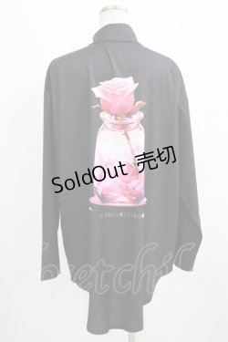 画像3: NieR Clothing / バックプリントシャツ  黒 H-25-03-31-037-PU-BL-KB-ZH