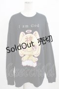 NieR Clothing / プリントSWEAT  2XL ブラック H-25-03-31-039-PU-TO-KB-ZI