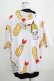 画像3: NieR Clothing / 総柄ZIP半袖パーカー  白 H-25-03-31-041-PU-TO-KB-ZH (3)