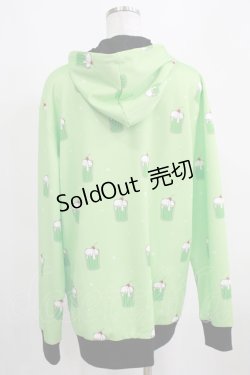 画像3: NieR Clothing / 総柄ZIPパーカー  グリーン H-25-03-31-043-PU-TO-KB-ZH