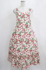 Jane Marple / Strawberry gardenのストラップドレス Free 白 H-25-03-31-005-JM-OP-KB-ZH