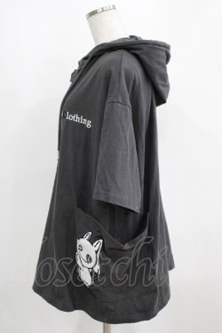 画像2: NieR Clothing / ポケット刺繍プルパーカー  グレー H-25-03-31-044-PU-TO-KB-ZH