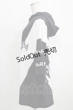 画像2: NieR Clothing / 半袖プルパーカー  黒 H-25-03-31-045-PU-TO-KB-ZH