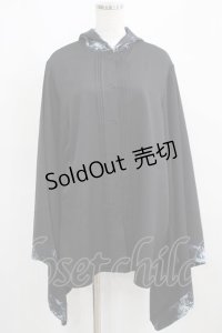 NieR Clothing / 着物風袖フードシャツ  黒 H-25-03-31-046-PU-BL-KB-ZH