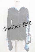 NieR Clothing / 着物風袖ZIPパーカー  黒 H-25-03-31-047-PU-TO-KB-ZH
