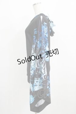 画像2: NieR Clothing / 着物風袖ZIPパーカー  黒 H-25-03-31-047-PU-TO-KB-ZH